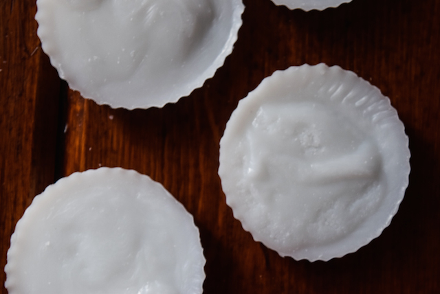 coconut oil in bath tub