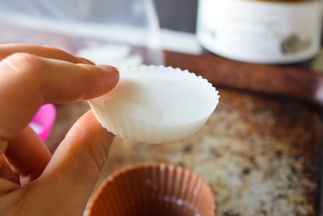 frozen coconut oil storage cube