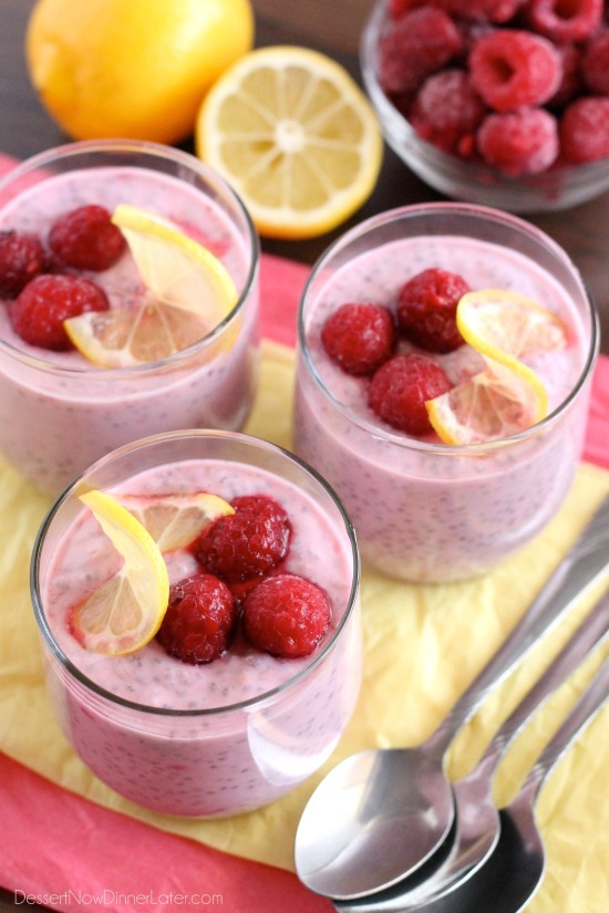 Lemon Raspberry Chia Pudding