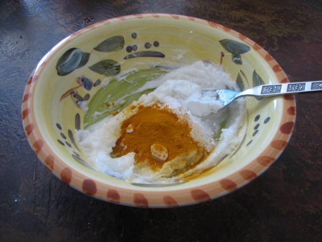 Ingredients mixed in a bowl