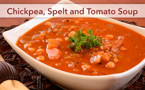 Chickpea, Spelt and Tomato Soup