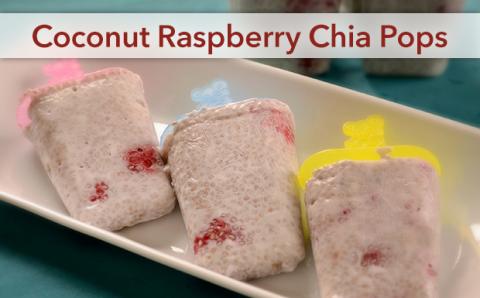 Coconut Raspberry Chia Pops